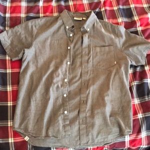 Vans Short Sleeve Button-Up Gray
